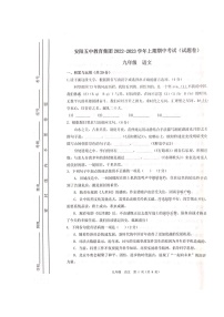 河南省安阳市五中集团2022--2023学年九年级上学期期中考试语文试题