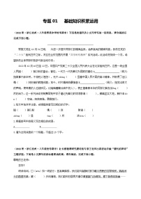 【期中真题】（浙江专用）2023-2024学年八年级语文上册 期中真题分类专题汇编 专题01  基础知识积累运用-试卷.zip
