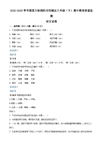四川省绵阳市涪城区2022-2023学年八年级下学期期中语文试题（解析版）