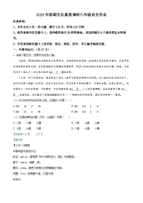 河南省南阳市西峡县2022-2023学年八年级下学期期中语文试题（解析版）