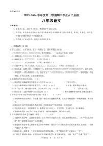 广东省韶关市新丰县2023-2024学年八年级上学期期中考试语文试题