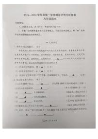 江苏省南京市栖霞区2023—2024学年九年级上学期期中考试语文试题