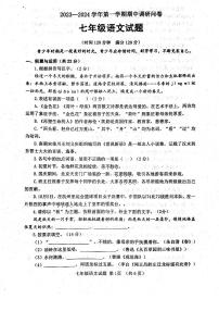 山东省聊城市东阿县2023-2024学年七年级上学期11月期中语文试题