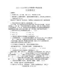 河南省新乡市长垣市2023-2024学年九年级上学期11月期中语文试题