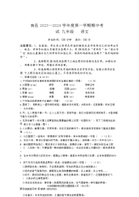 湖南省益阳市南县2023-2024学年九年级上学期期中语文试题