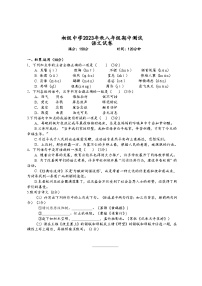 四川省达州市宣汉县双河中学2023-2024学年八年级上学期11月期中考试语文试题