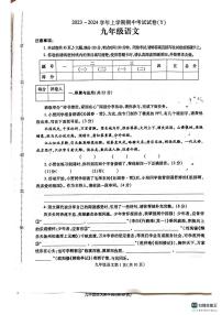河南省漯河市舞阳县2023-2024学年九年级上学期期中考试语文试题