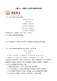 08  专题复习之课外诗歌鉴赏训练-2023-2024学年八年级语文上册阅读与鉴赏通关宝典