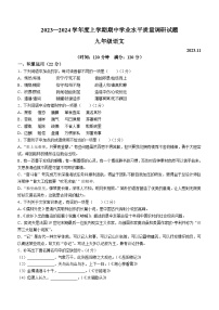 山东省临沂市罗庄区2023-2024学年九年级上学期期中考试语文试题