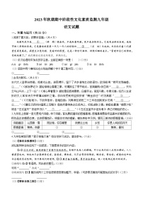 河南省南阳市唐河县2023-2024学年九年级上学期期中语文试题