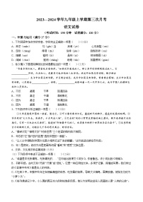 辽宁省阜新市实验中学2023-2024学年九年级上学期12月月考语文试题