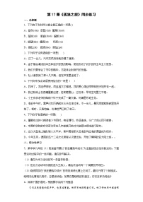 人教部编版九年级上册孤独之旅同步达标检测题