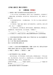 专题09  名著阅读（原卷版）2023-2024学年七年级语文上册期末专项复习（部编通用版）