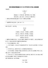 【期末复习】统编版 初中语文 2023-2024学年 七年级上册期末复习专题 ——诗歌鉴赏精选题（含答案）