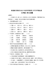 四川省自贡市蜀光绿盛实验学校2023-2024学年七年级上学期12月月考语文试题