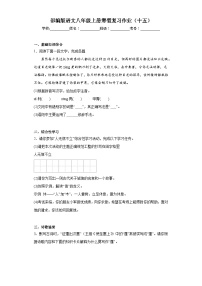 部编版语文八年级上册寒假复习作业（十五）
