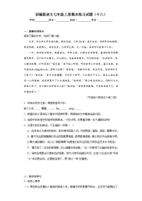 部编版语文七年级上册期末练习试题（十八）