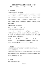 部编版语文八年级上册期末练习试题（十四）