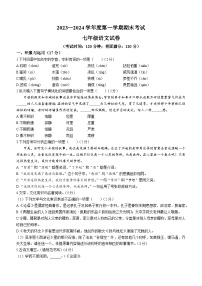辽宁省朝阳市朝阳县2023-2024学年七年级上学期期末语文试题