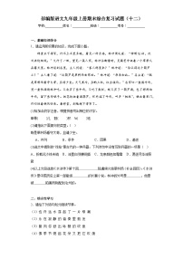 部编版语文九年级上册期末综合复习试题（十二）
