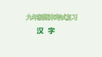 专题01：汉字（考点串讲）-2023-2024学年九年级语文上学期期末考点大串讲（统编版）课件PPT