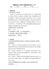 部编版语文七年级下册期末综合练习（六）