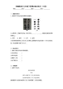 部编版语文七年级下册期末综合练习（十四）
