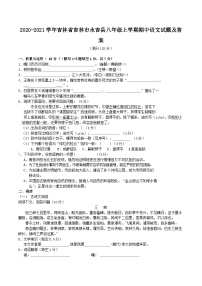 2020-2021学年吉林省吉林市永吉县八年级上学期期中语文试题及答案
