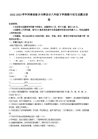 2022-2023学年河南省新乡市辉县市八年级下学期期中语文试题及答案