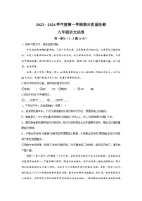 河北省保定市曲阳县2023-2024学年九年级上册期末语文试题（含解析）