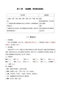 初中语文人教部编版九年级下册我亲爱的祖国精品课时训练