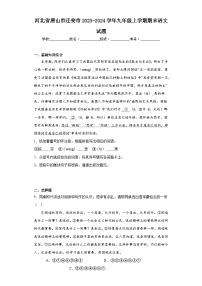河北省唐山市迁安市2023-2024学年九年级上学期期末语文试题(含答案)