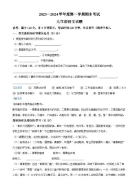 08,安徽省池州市青阳县2023-2024学年九年级上学期期末语文试题