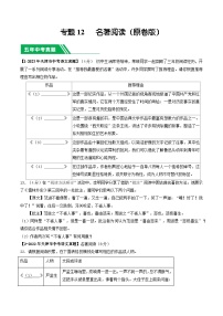 专题12 名著阅读-5年（2019-2023）中考1年模拟语文真题分项汇编（天津专用）