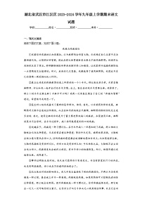 湖北省武汉市江汉区2023-2024学年九年级上学期期末语文试题(含答案)