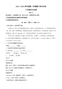 河北省唐山市路南区2023-2024学年八年级上学期期中语文试题