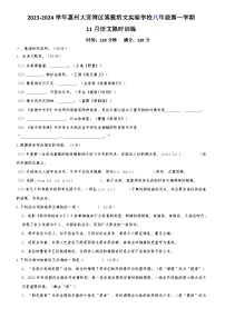 02，广东省惠州大亚湾区博雅培文实验学校2023-2024学年八年级上学期期中考试语文试卷