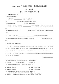 福建省泉州市南安市2023-2024学年七年级上学期期末语文试题（原卷版+解析版）