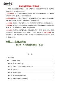 第14讲+九下课标古诗词复习（练习）-2024年中考语文一轮复习课件+讲义+练习（全国通用）