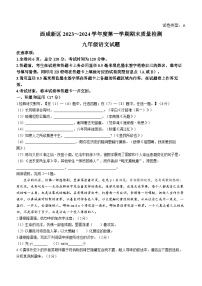 陕西省西安市西咸新区2023-2024学年九年级上学期期末语文试题