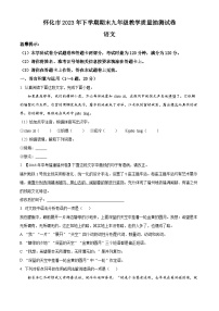 湖南省怀化市2023-2024学年九年级上学期期末语文试题（原卷版+解析版）