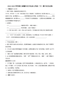 浙江省衢州市开化县2022-2023学年七年级下学期期中语文试题（原卷版+解析版）