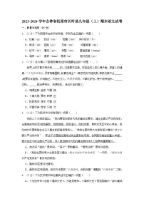 2023-2024学年吉林省松原市长岭县九年级（上）期末语文试卷