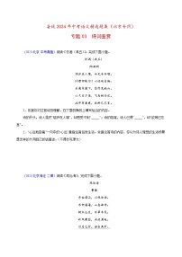 备战2024年中考语文精选题集(北京专用)专题03：诗词鉴赏(原卷版+解析)