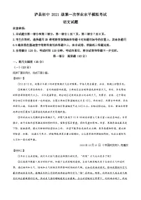 2024年四川省泸州市泸县九年级中考一模语文试题（原卷版+解析版）