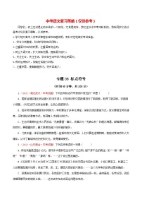 最新中考语文一轮复习讲练测  专题06 标点符号（测试）