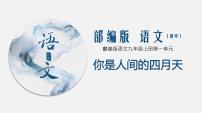 人教部编版九年级上册你是人间的四月天优秀ppt课件