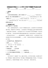 安徽省宿州市萧县2022-2023学年七年级下学期期中考试语文试卷(含答案)