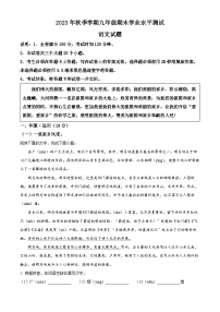 四川省广元市苍溪县2023-2024学年九年级上学期期末语文试题（原卷版+解析版）