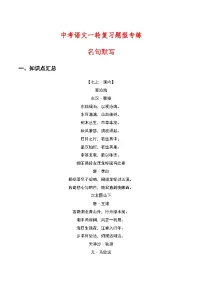 中考语文一轮复习题型专练 名句默写（含解析）